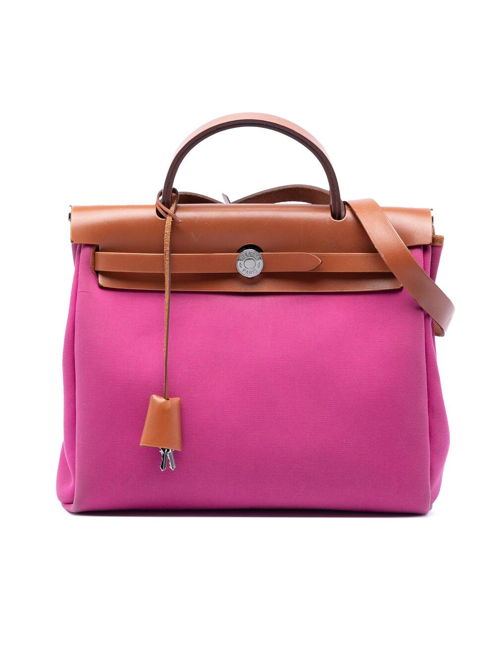 Hermes Herbag Zip Leather And Toile 31 #376346H18B